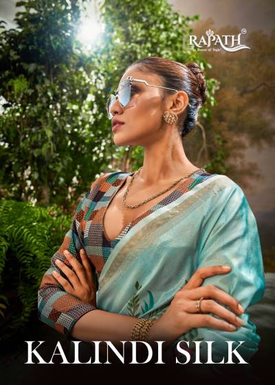 RAJPATH KALINDI SILK 180001 TO 180006 DESIGNER SAREE WHOLESALER IN INDIA